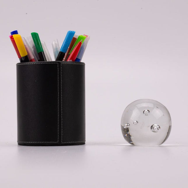 Boule sulfure en verre petites bulles transparentes