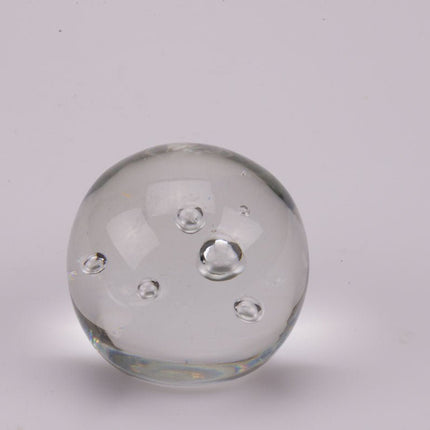 Boule sulfure en verre petites bulles transparentes