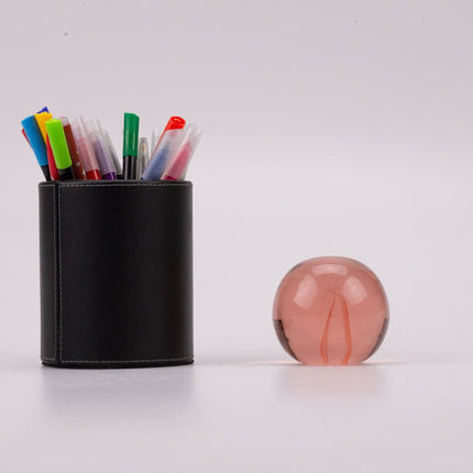 Boule sulfure en verre orange