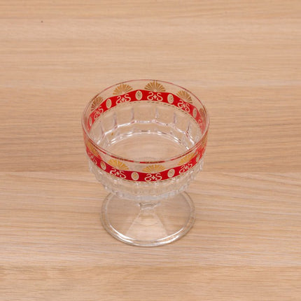 Coupe vintage multi-usages 15cl à motifs rouges