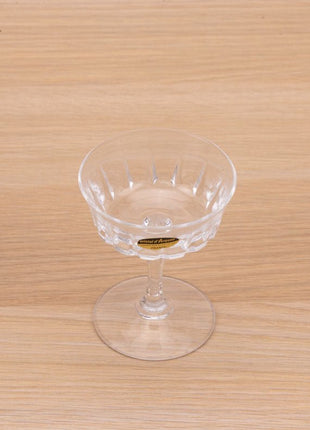 5 petits verres en cristal d'Arques transparent