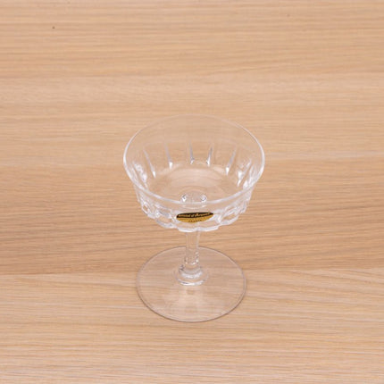 5 petits verres en cristal d'Arques transparent