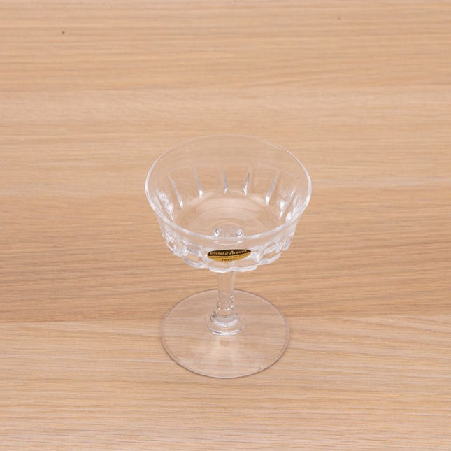 5 petits verres en cristal d'Arques transparent