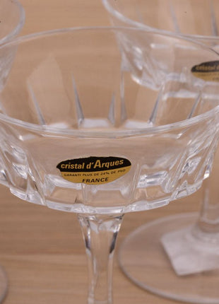 5 kleine kristallen glaasjes van Arques