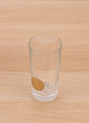 6 verres Byrrh avec écusson  transparent