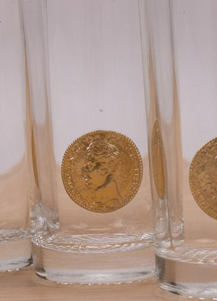 6 verres Byrrh avec écusson