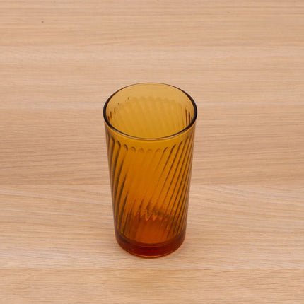 6 verres à eau transparent vintage ambré