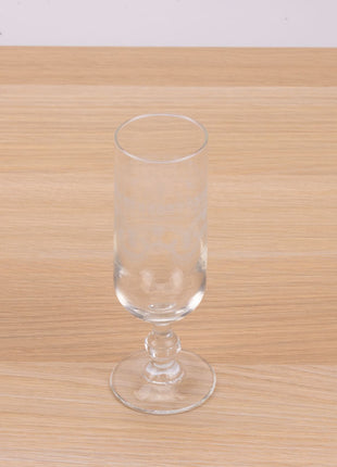 6 flûtes à champagne verre gravé