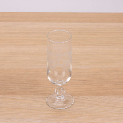 6 flûtes à champagne verre gravé