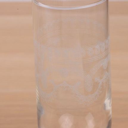 6 engraved champagne flutes