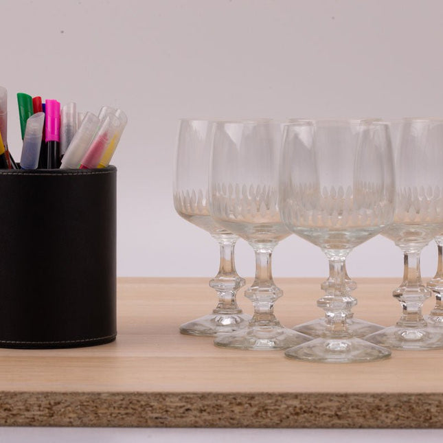 8 verres à vin Durobor transparent