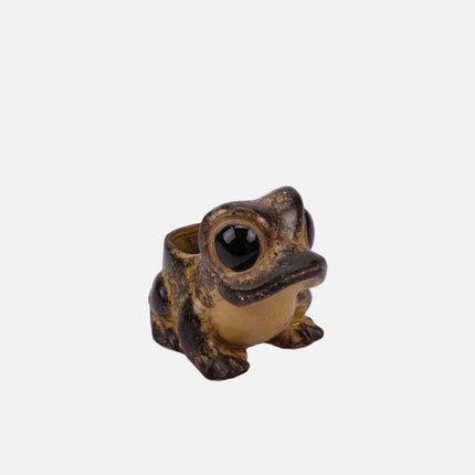 Pot grenouille en céramique vert