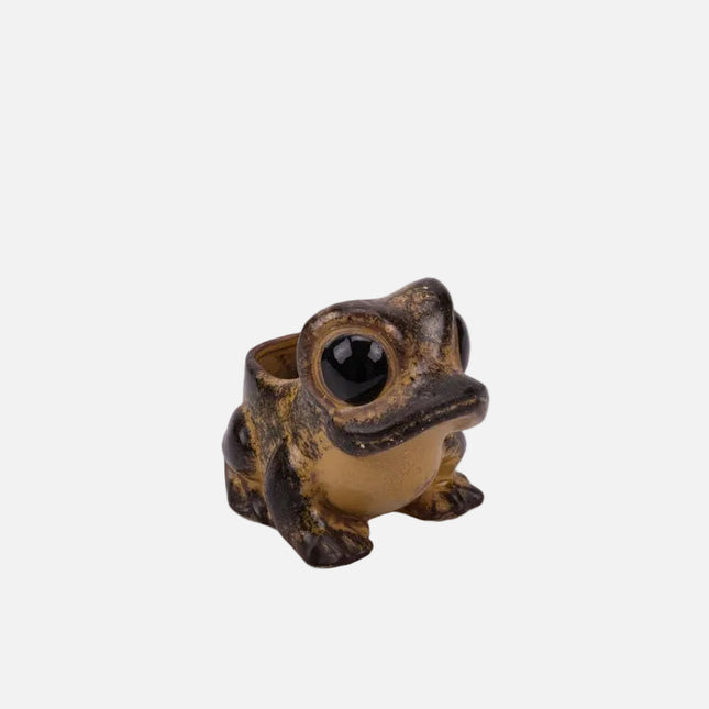 Pot grenouille en céramique vert