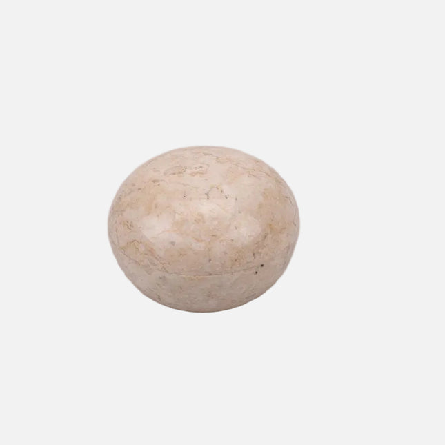 Bonbonnière élégante en marbre blanc crème
