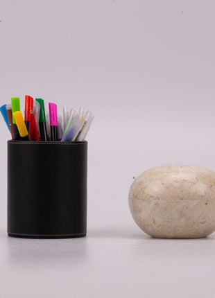 Bonbonnière élégante en marbre blanc crème