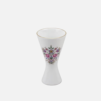Vase Schumann Arzerg blanc et motif fleuri