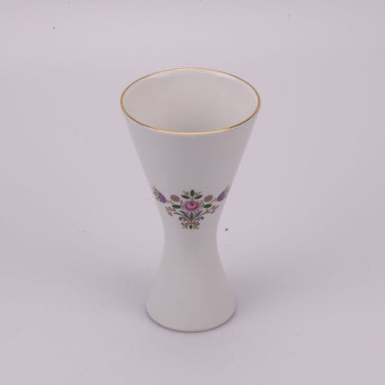 Vase Schumann Arzerg blanc et motif fleuri