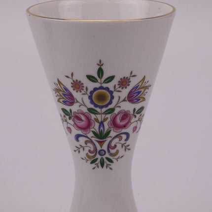 Vase Schumann Arzerg blanc et motif fleuri