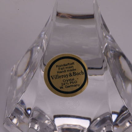4 bougeoirs en cristal Villeroy & Boch transparent