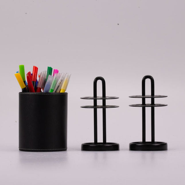 Duo de porte-crayon en métal noir