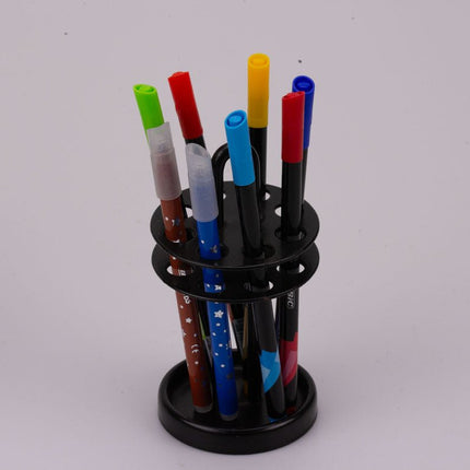 Zwarte metalen pennenhouder set