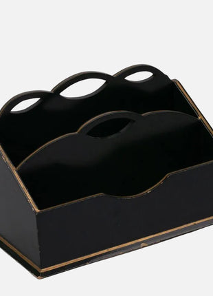 Boîte de rangement bois noir à 2 parties