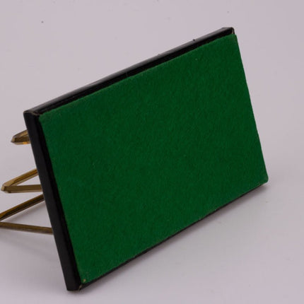 Porte-lettre en cuir noir et laiton