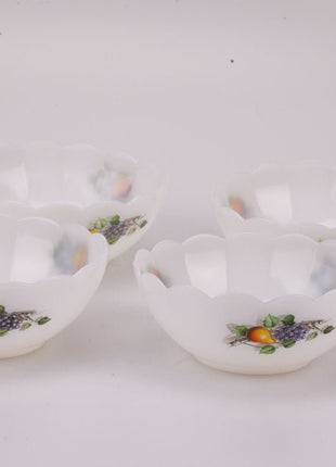 Petit saladier Arcopal blanc motifs fruits collection Fruits de France