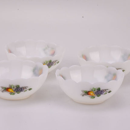 Petit saladier Arcopal blanc motifs fruits collection Fruits de France