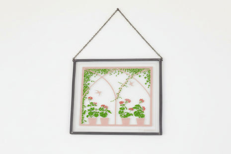 Cadre en verre transparent à suspendre  vert