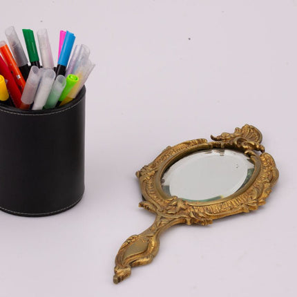 antieke bronzen handspiegel