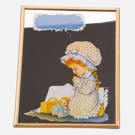 Miroir cadre d'une petite fille