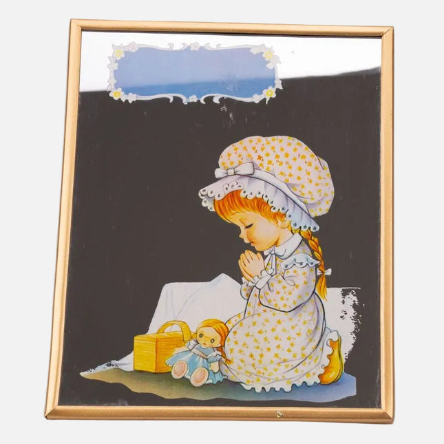 Miroir cadre d'une petite fille