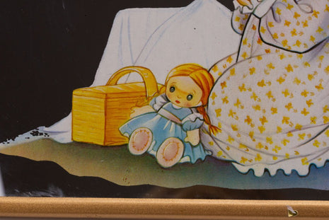 Miroir cadre d'une petite fille