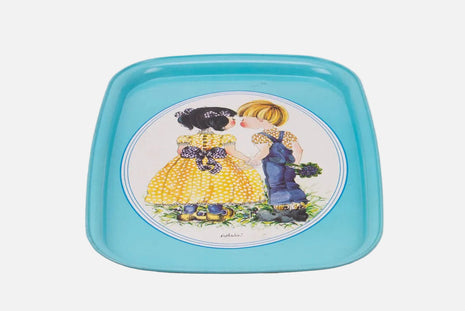 Plateau rectangulaire bleu 2 enfants Massily