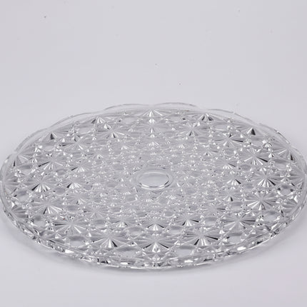 Plat en cristal sculpté transparent