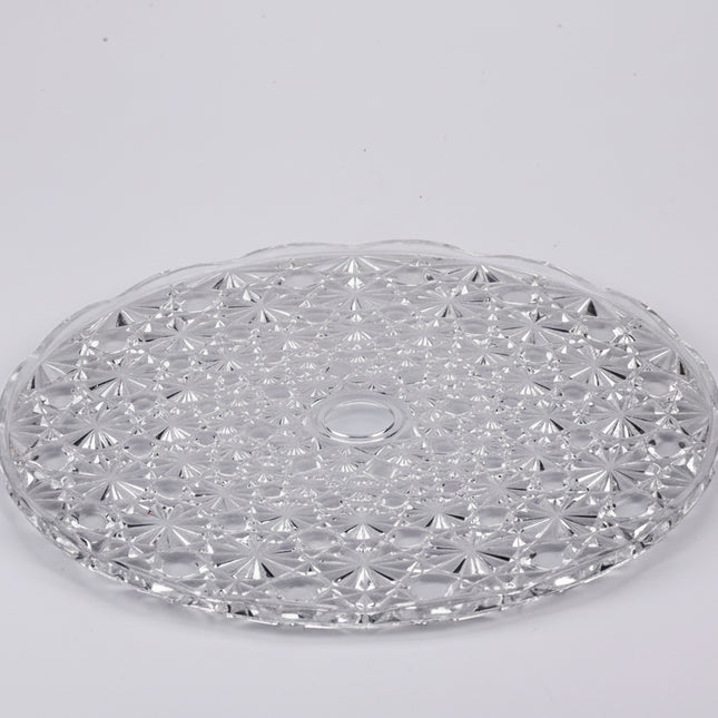 Plat en cristal sculpté transparent