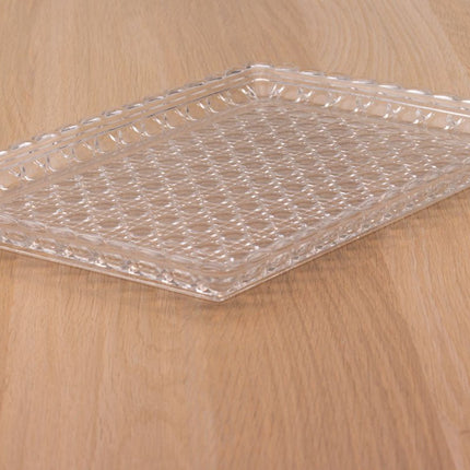Plateau en cristal Baccarat transparent et rectangle