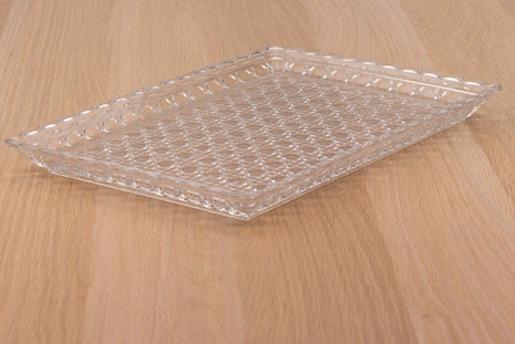 Plateau en cristal Baccarat transparent et rectangle
