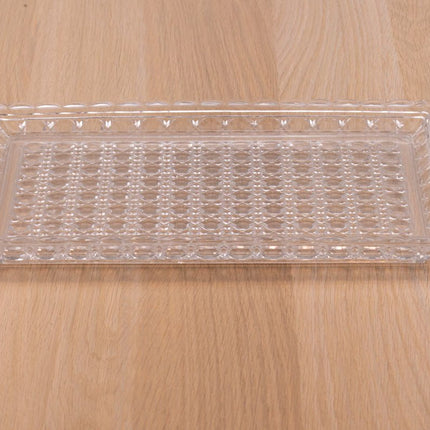 Plateau en cristal Baccarat transparent et rectangle