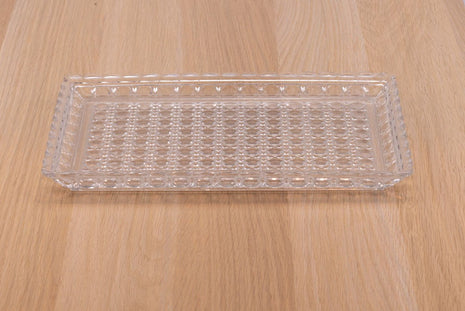 Plateau en cristal Baccarat transparent et rectangle