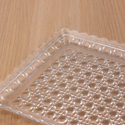 Plateau en cristal Baccarat transparent et rectangle