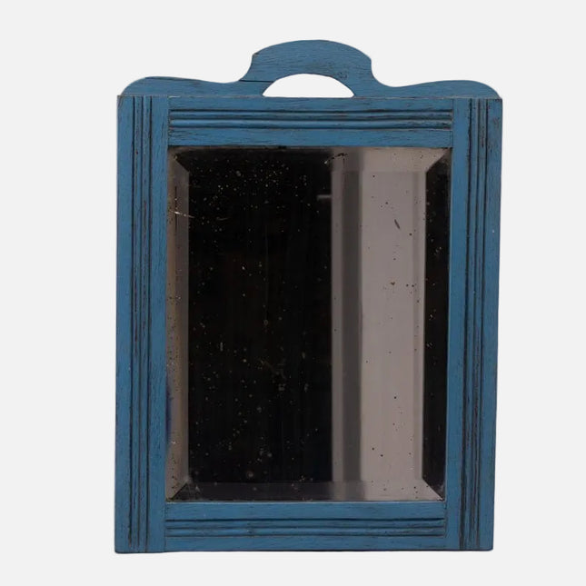 Cadre en bois bleu avec miroir