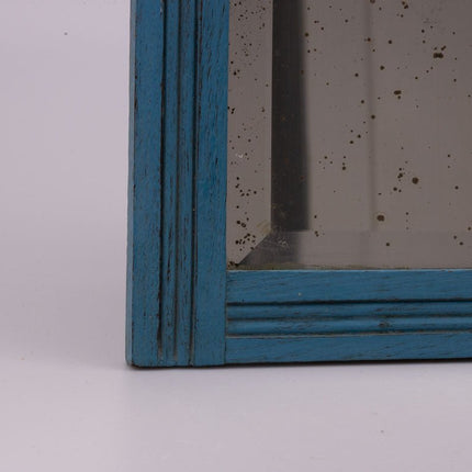 Cadre en bois bleu avec miroir