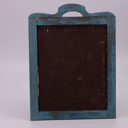 Cadre en bois bleu avec miroir