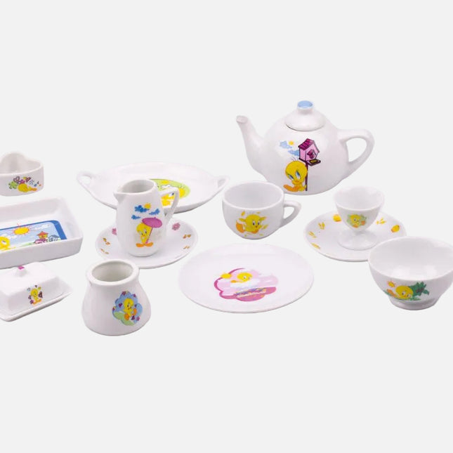 Kit vaisselle Titi blanc pour enfants