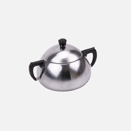 Sucrier Demeyere argenté en inox et 2 hanses