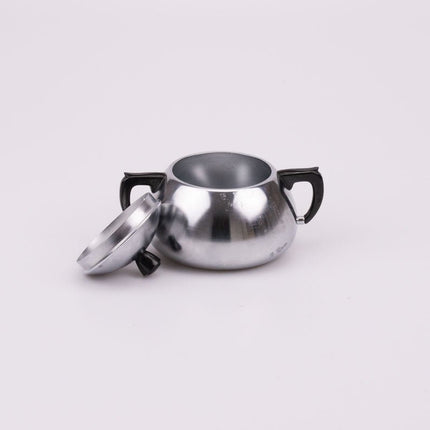 Sucrier Demeyere argenté en inox et 2 hanses