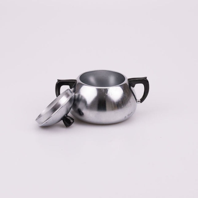 Sucrier Demeyere argenté en inox et 2 hanses