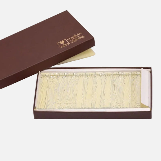 12 porte-couteaux en cristal boîte d'origine